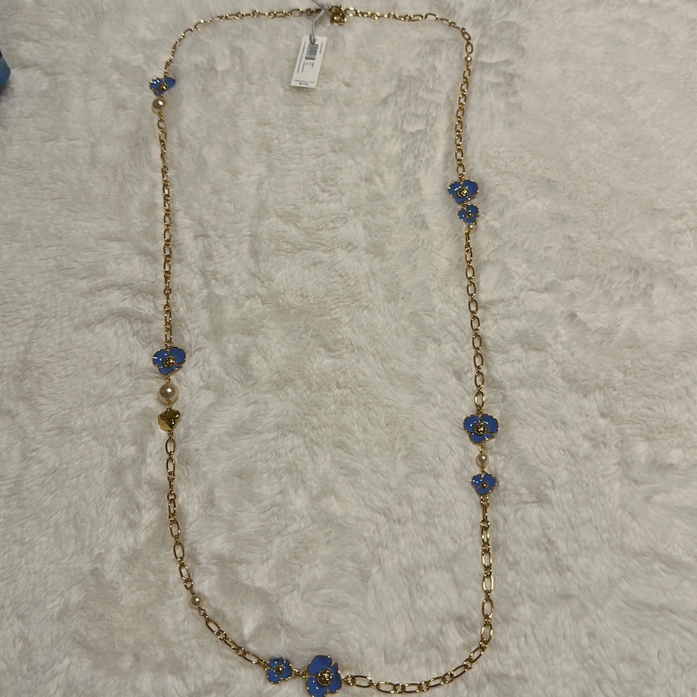 NWT Tory Burch Fleur Rosary Necklace